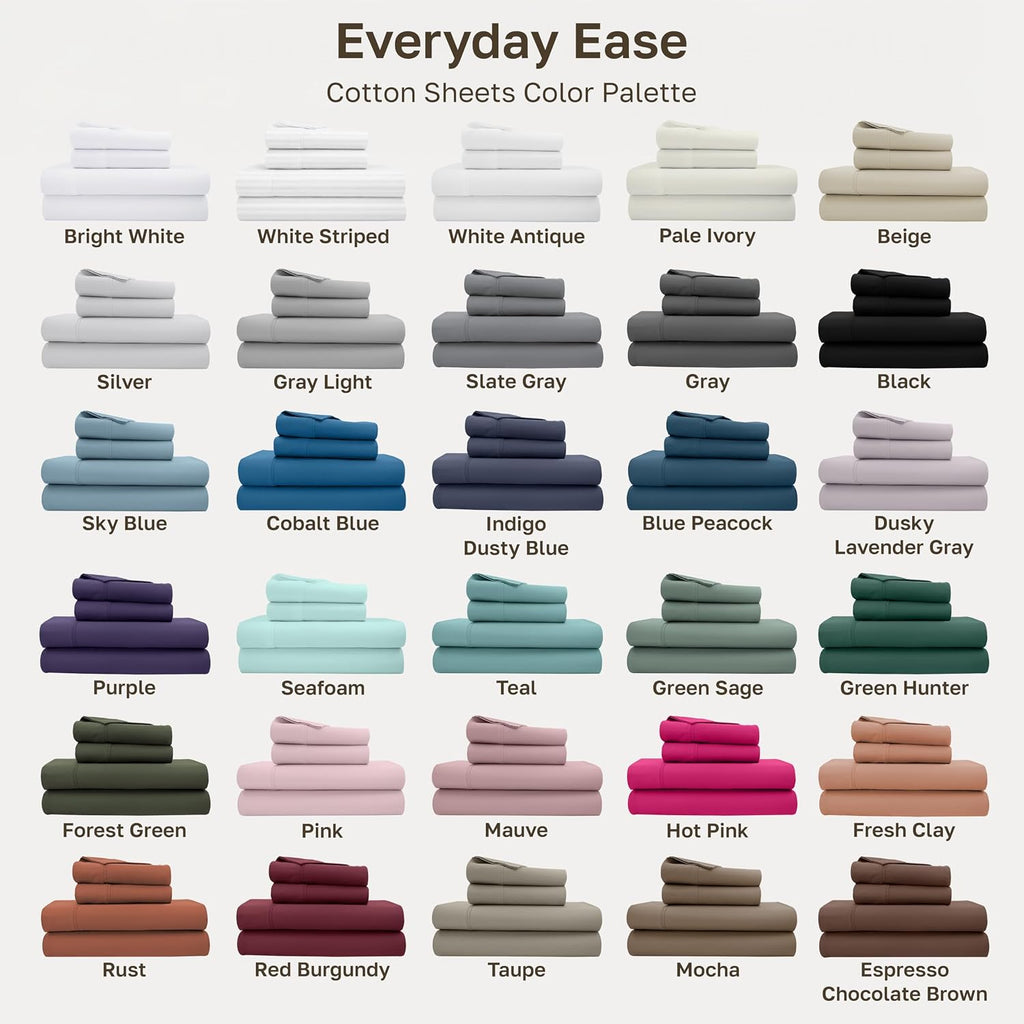 Soft 100% Cotton King Sheet Set, 400 Thread Count Good Housekeeping Award Winner, Silky Smooth Sateen Weave with Deep
