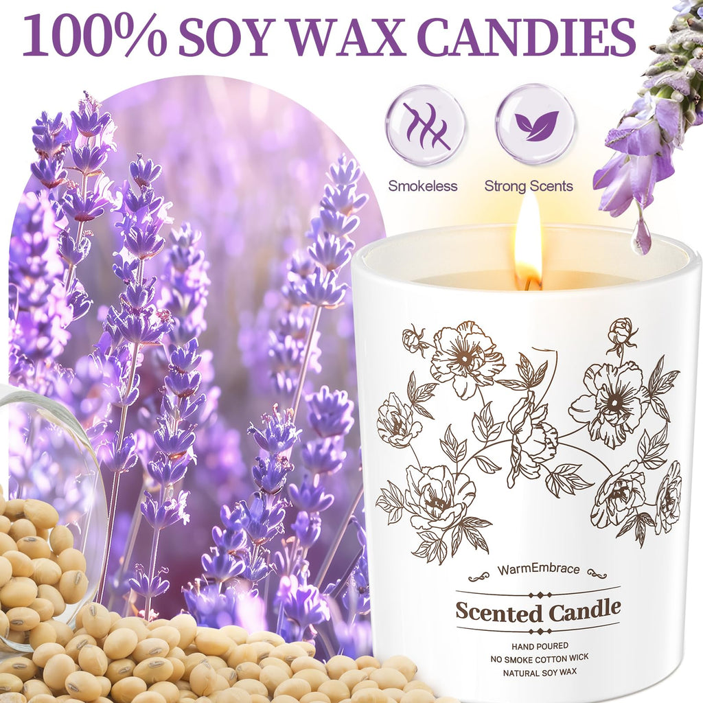 Deluxe Scented Candle for Women & Men, Lavender, 8 Oz