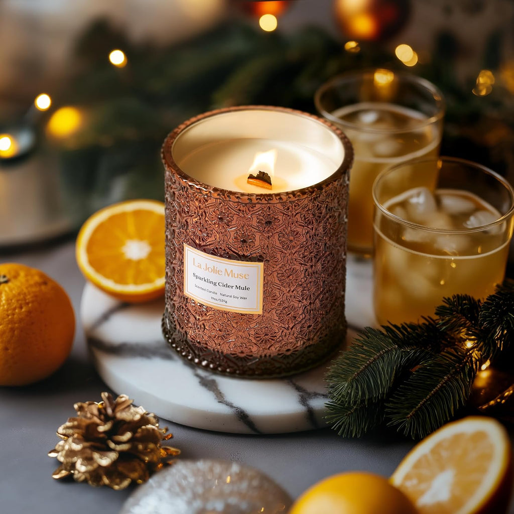 Sparkling Cider Mule Scented Candles,19oz Soy Wax