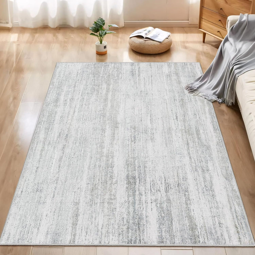 5x7 Washable Area Rug,Modern Abstract Rugs for Living Room Bedroom Dining Room,Large Non Slip Carpet Indoor,Low Pile
