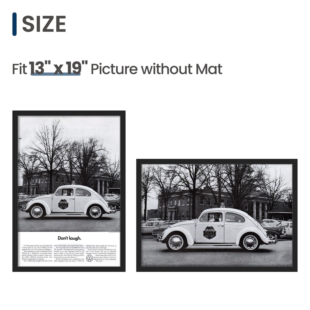 13x19 Picture Frame, Wall Gallery Frames Set of 2, Black