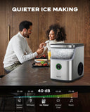 Nugget Ice Maker Countertop, Ice Basket with Handle, Quiet Operation & Self Cleaning Ice Machine, Chewable Ice, 33