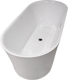 Whirlpool Tub Air Jetted Freestanding Bathtub Jericho 67 In White Acrylic with Fiberglass Backing 200 Aero Bubble