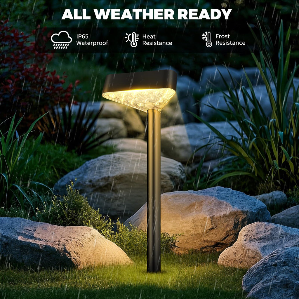 8 Pack Solar Pathway Lights Outdoor, Bright LED Solar Landscape Lights