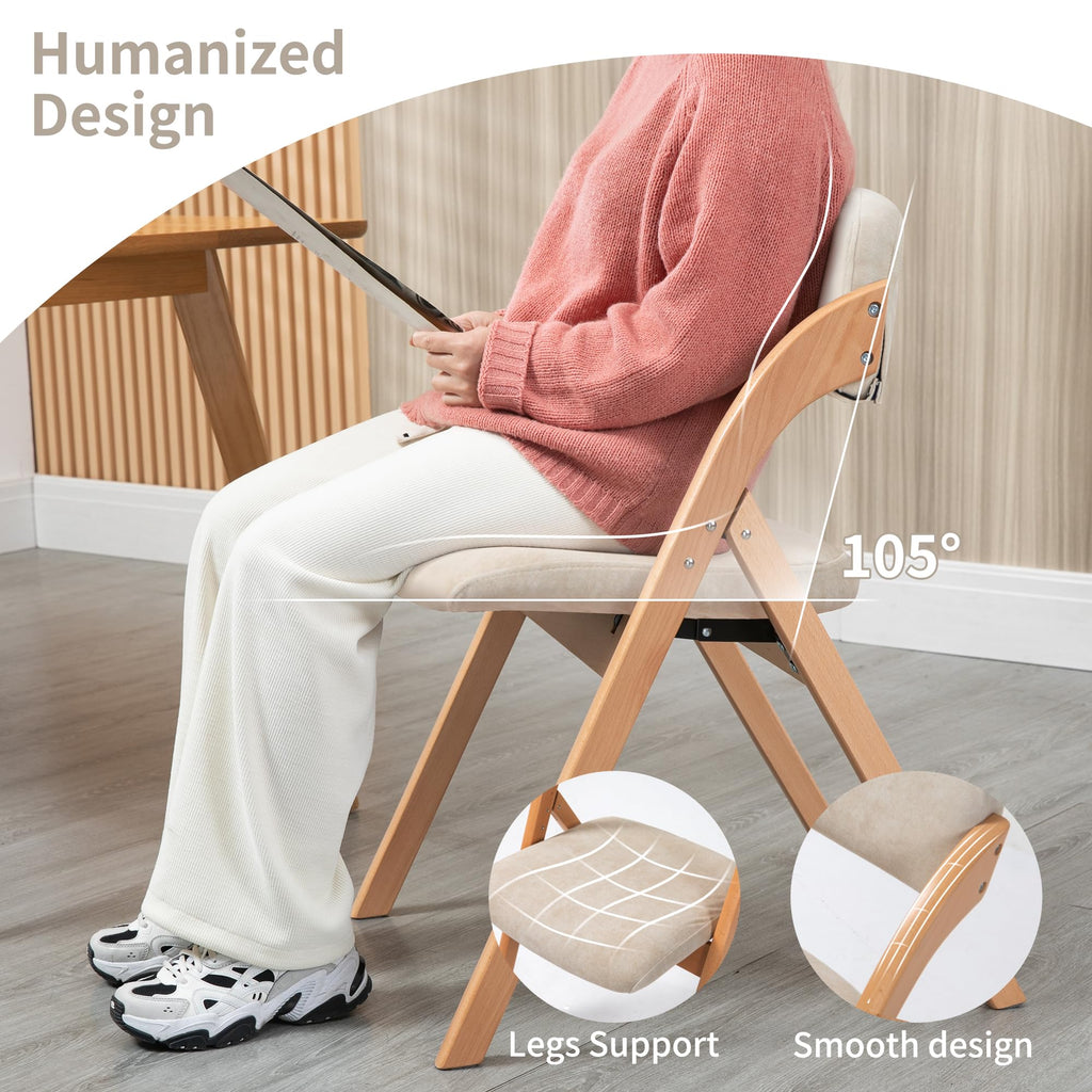 Folding Chairs with Cushion Padded Foldable Chiars 4 Pack