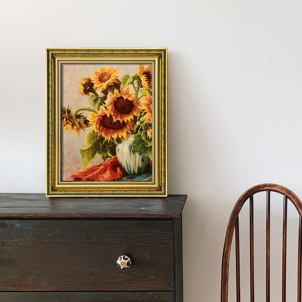 Vintage 8x10 Picture Frame, Antique Gold Frames, 2 Pack