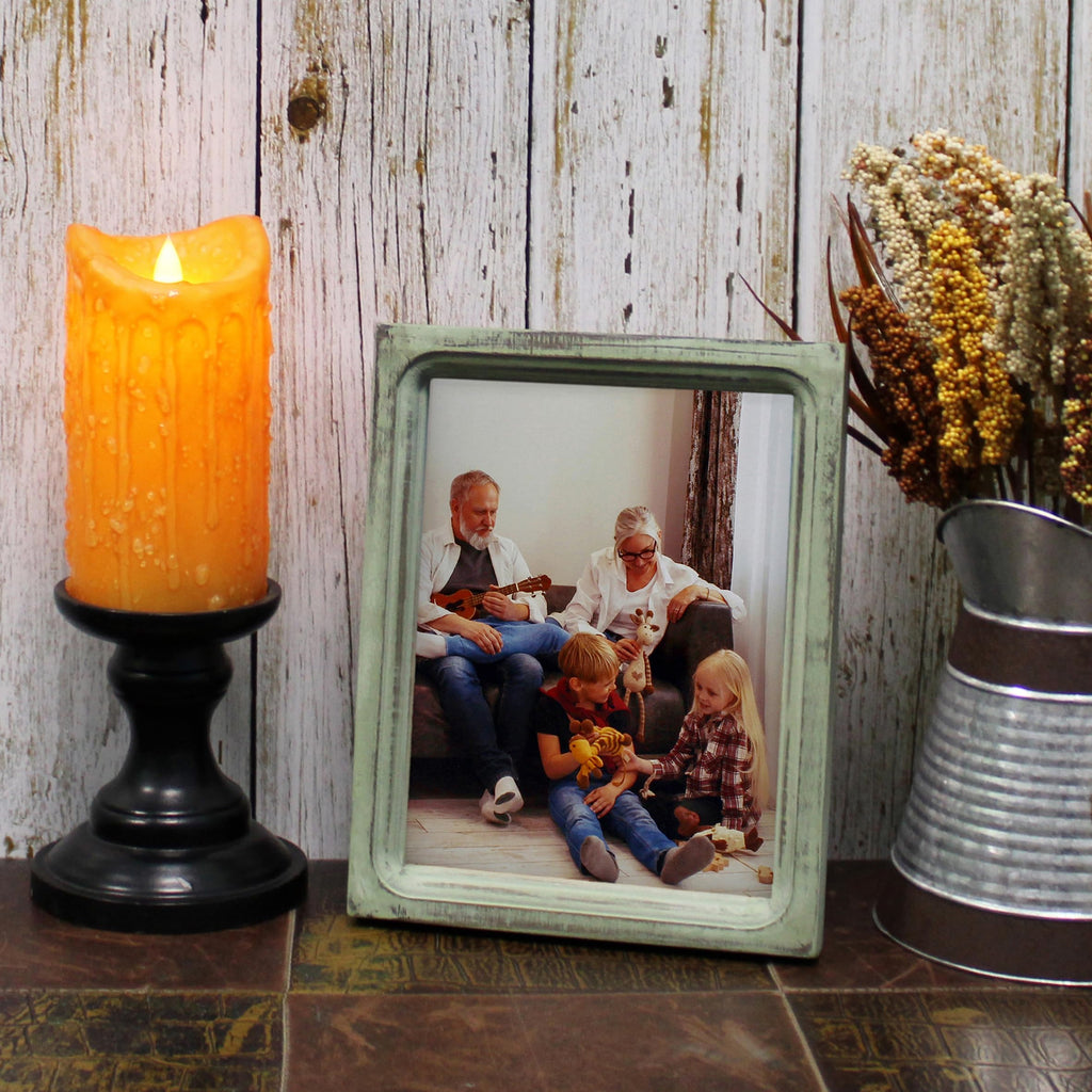 6x8 Picture Frame Made of Solid Wood High Definition Glass Rustic Vintage Designs Small Photo Frame for Tabletop