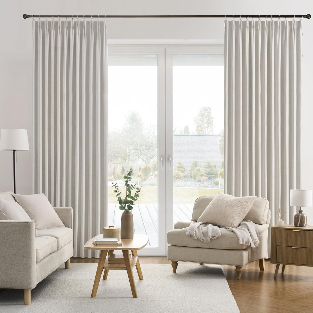 Natural Birch 90 Inch Long Extra Wide Blackout Curtains 70 x 90