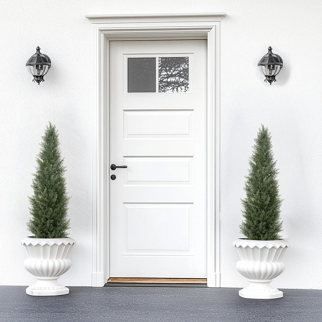 4ft UV Resistant Artificial Topiary Trees Outdoor, 48in Faux Cedar Tree with Full & Realistic Leaves, Fake Cypress