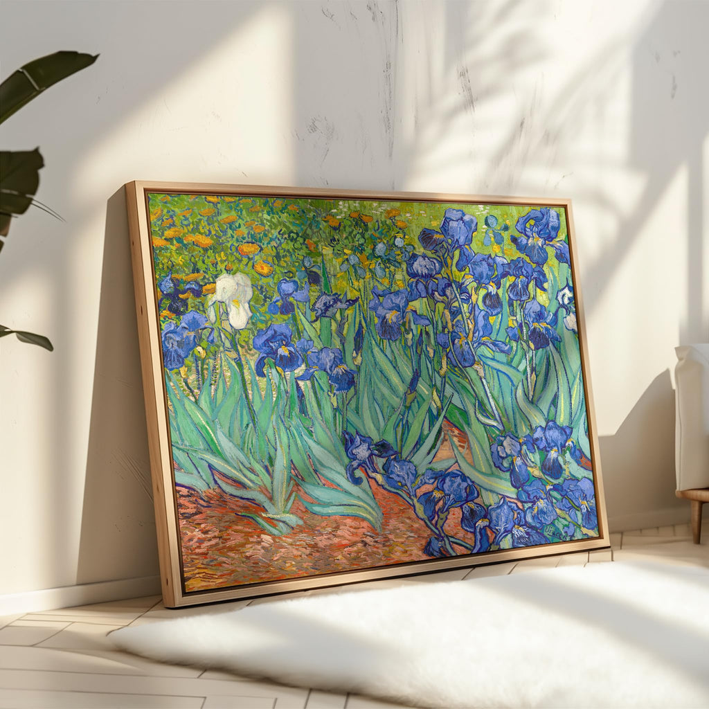 Master Vintage Van Gogh Poster - Retro Impressionism Print - Gift for Artist, Painter - Irises, Garden, Flower, Blue