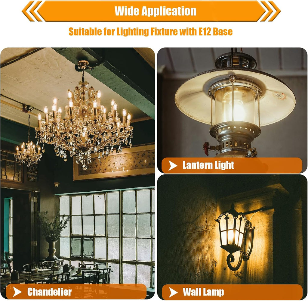 LED Candelabra Bulbs 40W Equiv, 2700K Soft White, Non-Dim, 4 Pack