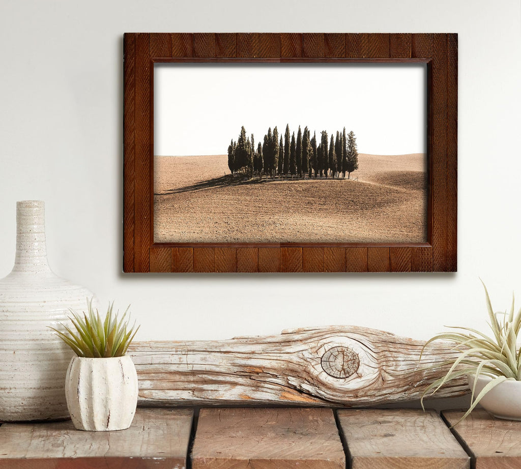 Rustic 11x17 Wood Picture Frame with Real Glass, Farmhouse Photo Frame for Wall Mount, Natural Wooden Frame for