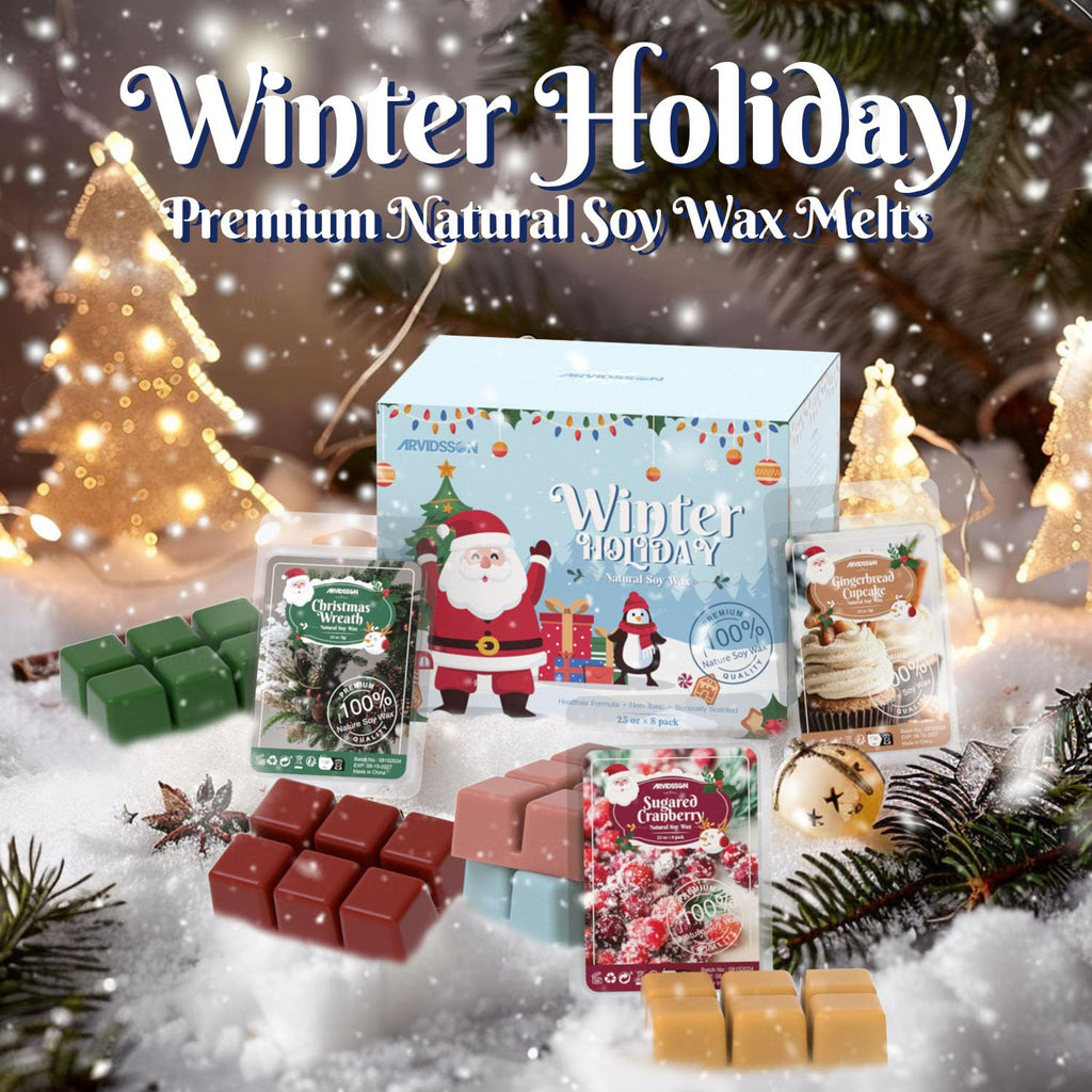 Winter Scented Wax Melts, Holiday Soy Wax Cubes for Wax Warmer