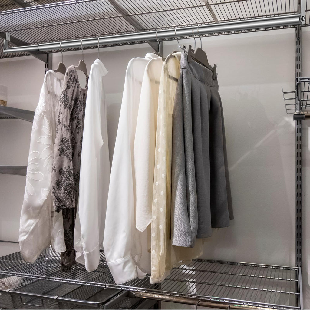 Expandable Closet hanger Rod for Wire Shelf, 32-54 Inch, Silver