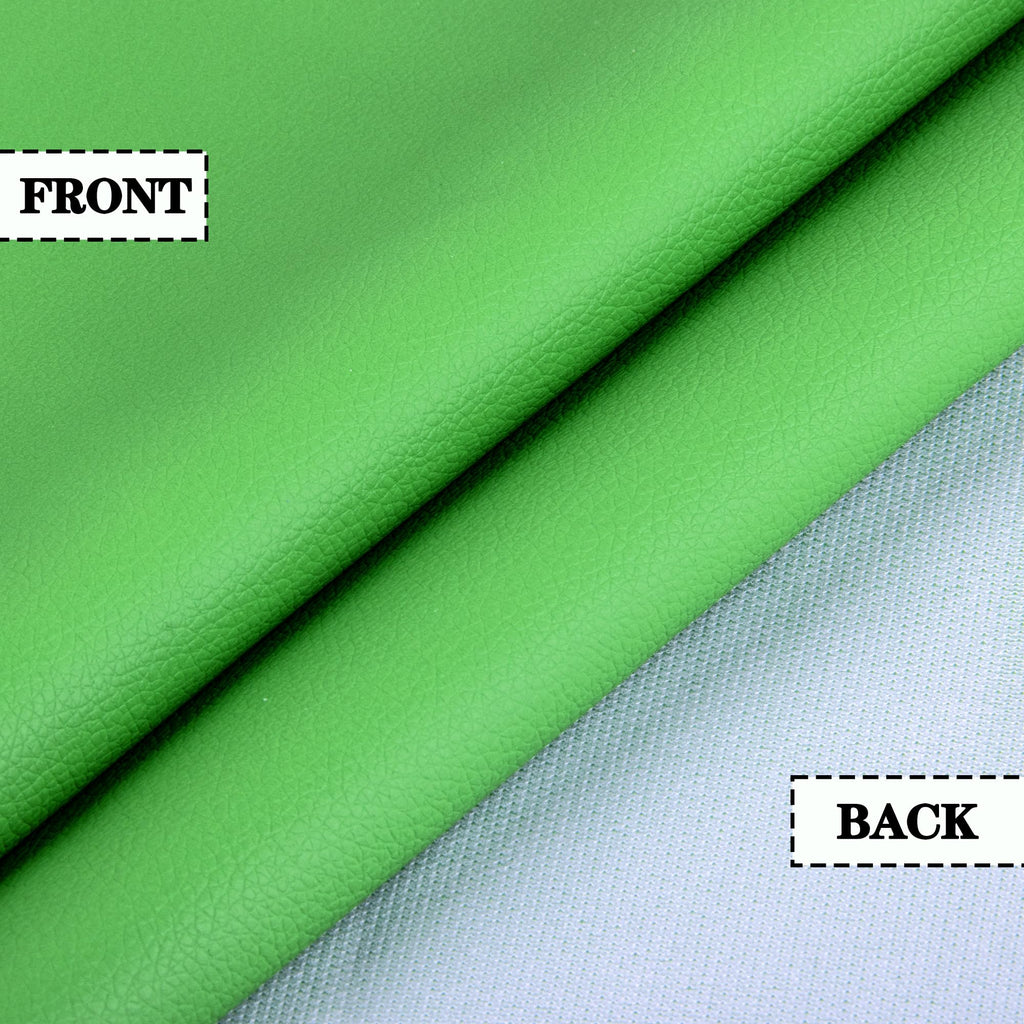 Faux Leather Sheet 54"x36" Durable Fabric for Upholstery, Home Decor, and DIY Sewing Projects (Green, 1 Yard)