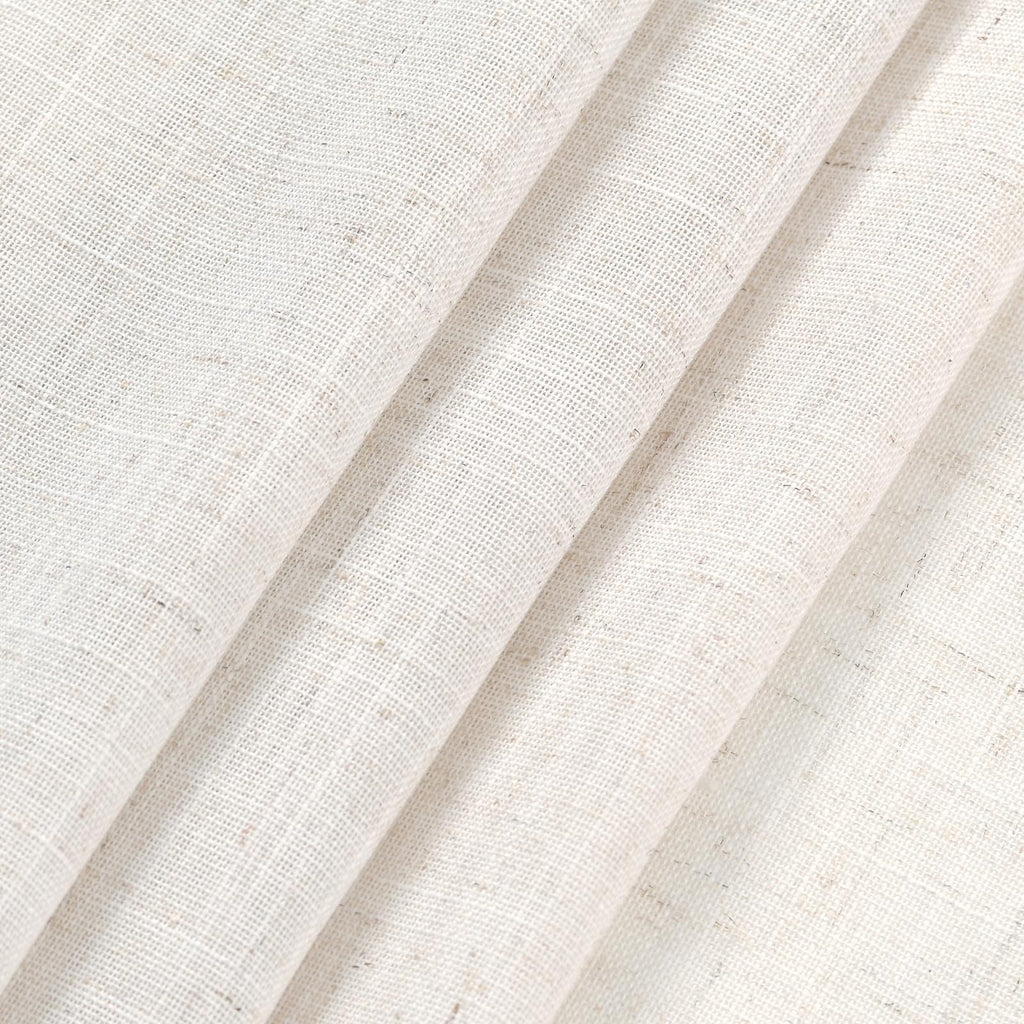 Ivory White Curtains 96 Inches Long 2 Panels Living Room Back Tab Semi Sheer Linen Curtain Modern Farmhouse Coastal