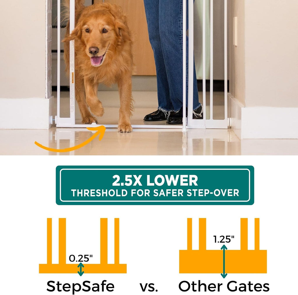 StepSafe Walk-Thru Pet Gate; 29-40" Wide, 36" Tall, White
