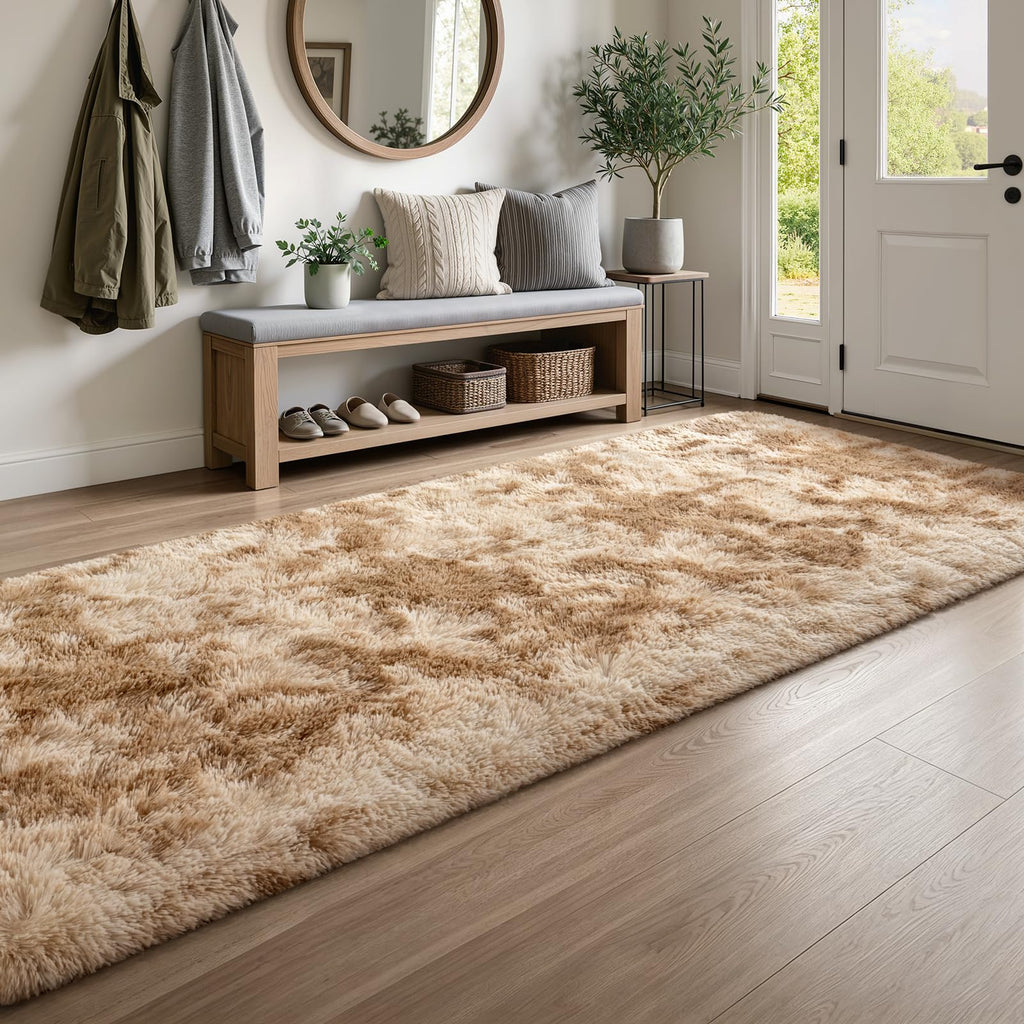 Runner Rugs for Long Hallway Bedroom Kitchen, Beige