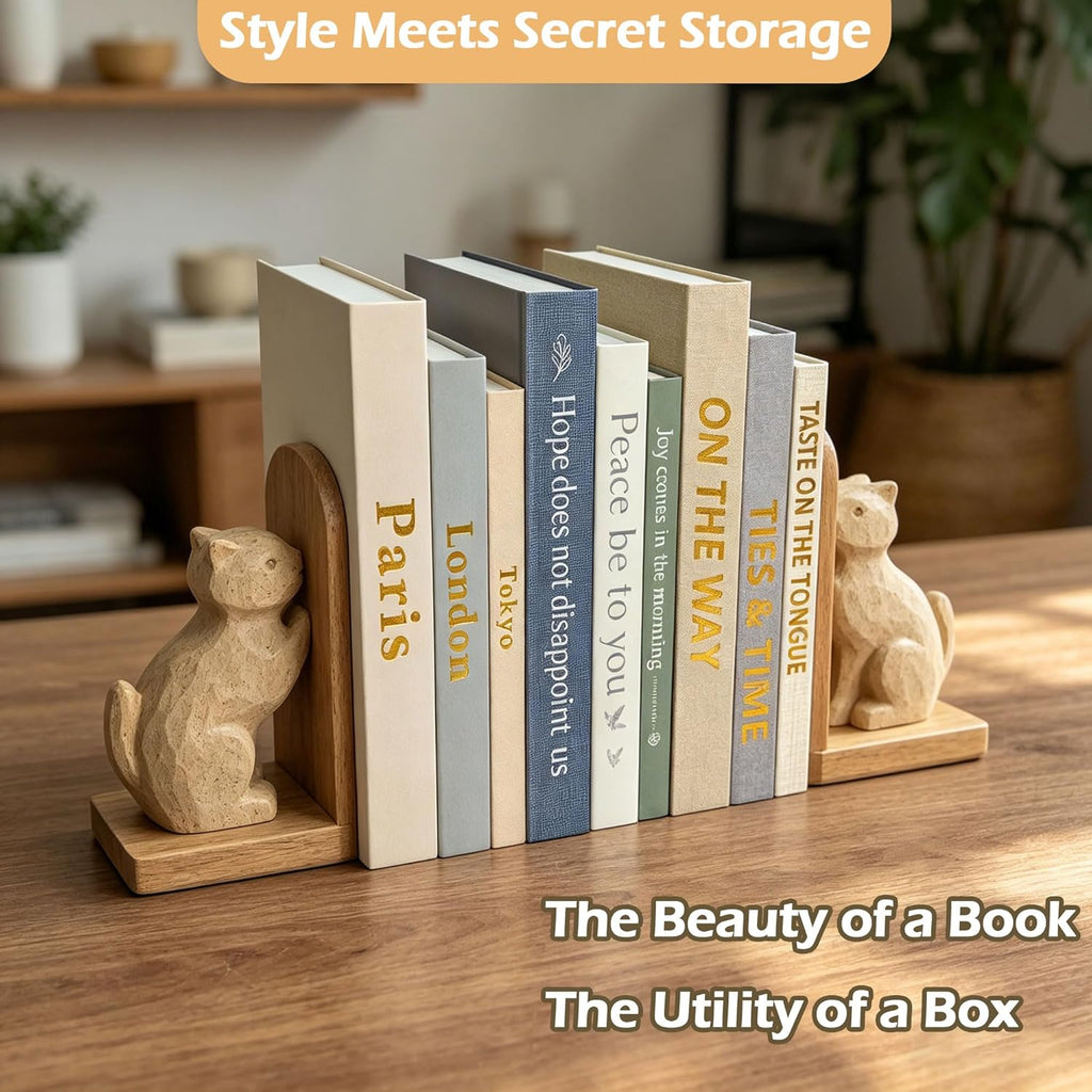 Decorative Books Decor, Faux Book for Decoration, Fake Book Set | Realistic Book-Like Design, Practical Hollow