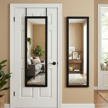 15x51 Over The Door Mirror - Hanging Full Length Mirrors with Engineered Wood - Modern Mirror - Mirrors for Wall