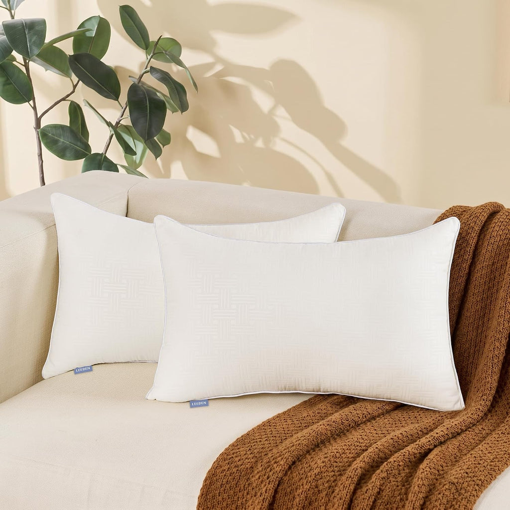 12 x 20 Lumbar Pillow Inserts for Sofa Couch Support - Set of 2