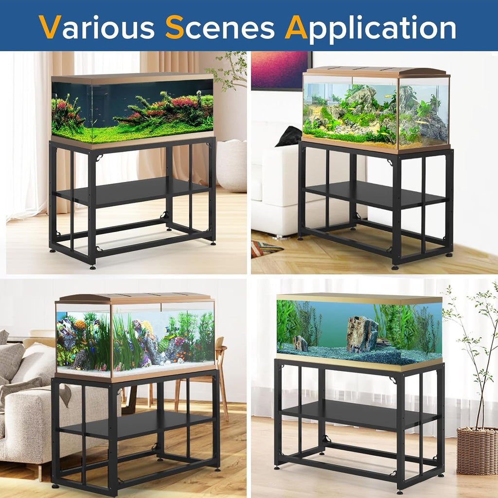 Fish Tank Stand 40 Gallon, Metal Aquarium Stand 36.5" L x 18.5" W*29.5"H, Double-Layer Storage Design, Suitable Use