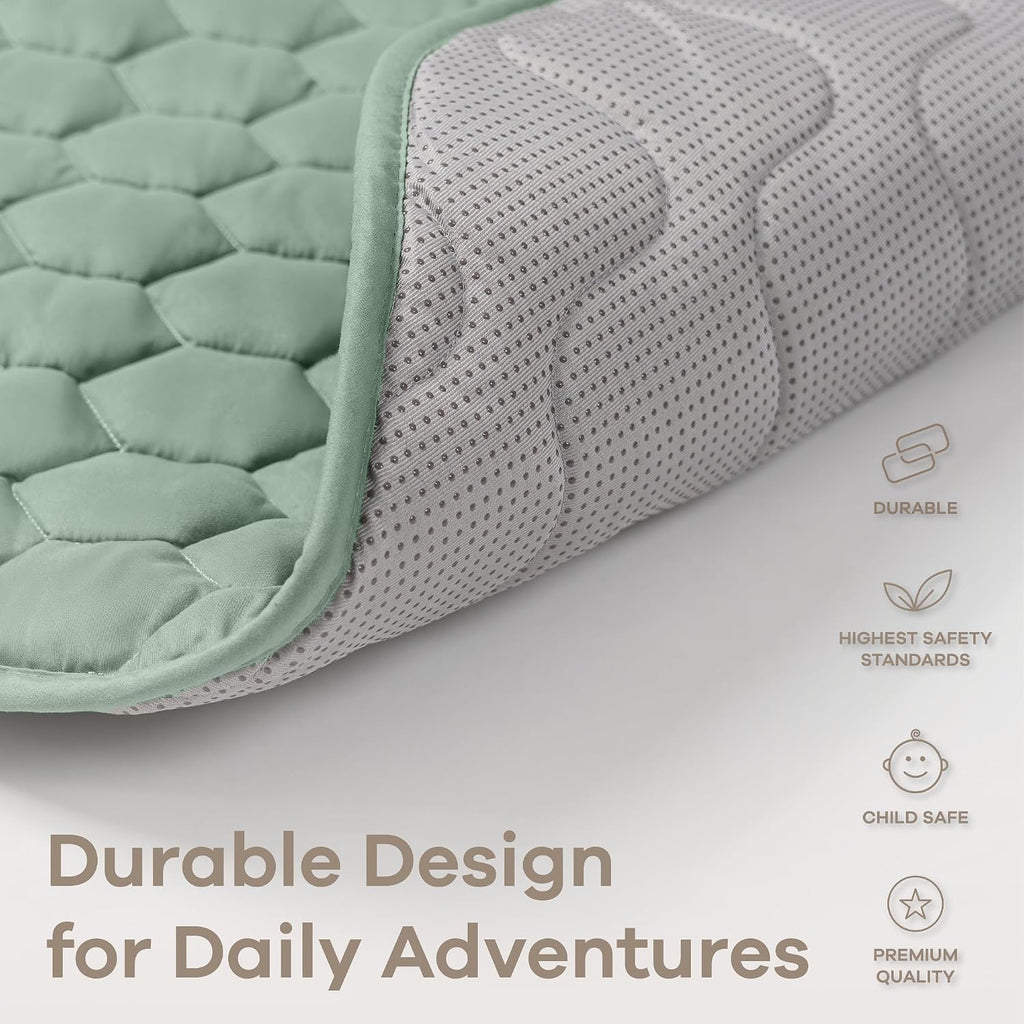 Square Kids Play Mat 56 x 56in Baby Floor Mat - Fern