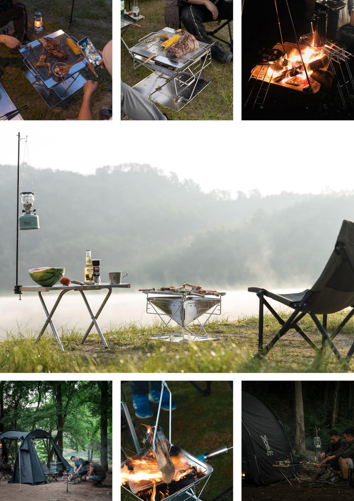 Extra Large Portable Fire Pit Grill Wood Burning