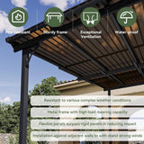 10' x 12' Gazebo for Patio, Gazebo Pergola with Sloped Roof, - Image 6