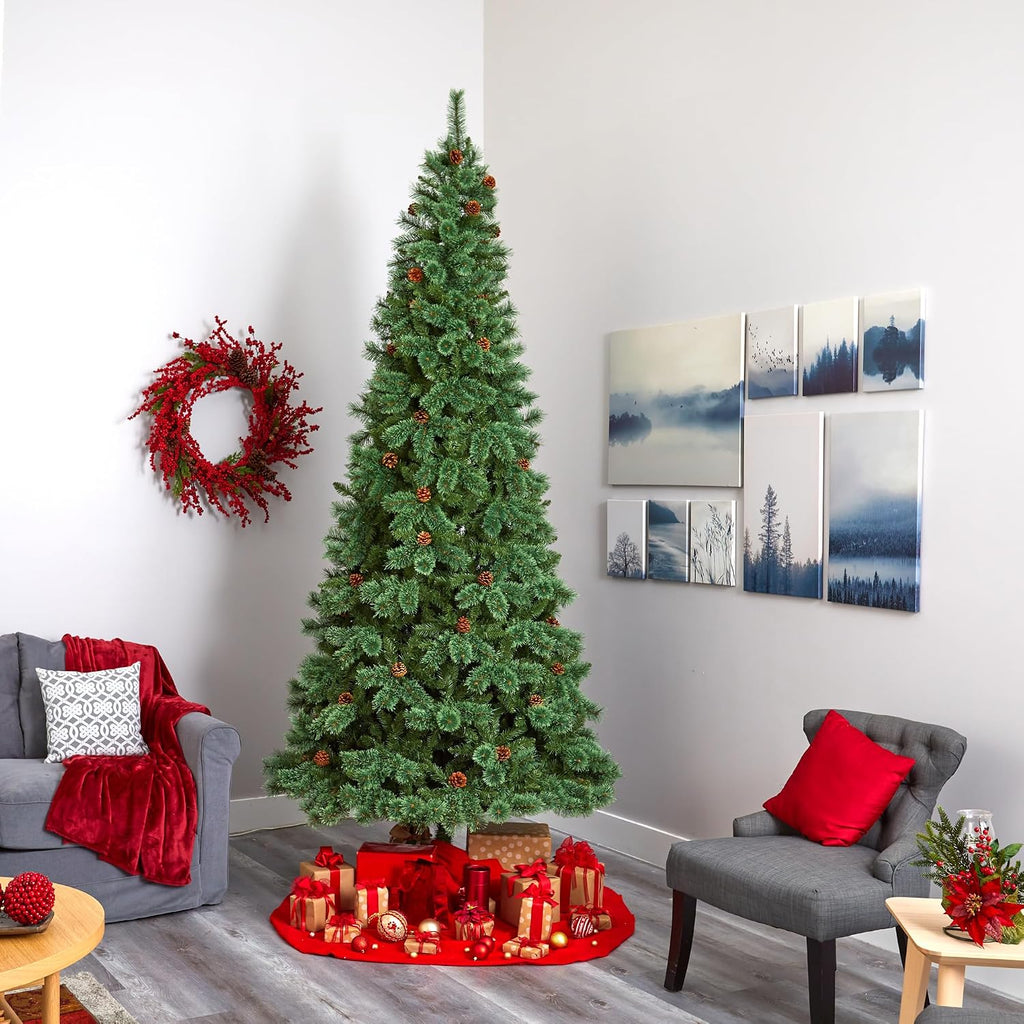 10ft. White Mountain Pine Artificial Christmas Tree with 1875 Bendable Branches