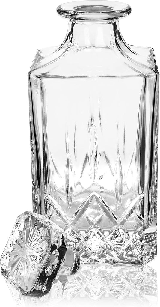 Admiral Whiskey Decanter with Stopper, Elegant Liquor Decanter for Bourbon, Scotch, Spirits, Wedding Gifts, Man Cave