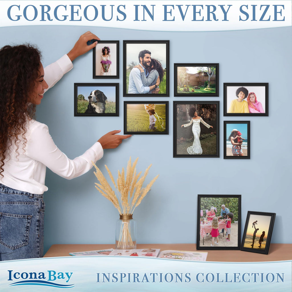 8.5x11 Certificate Frames, Black, 6 Pack, Contemporary, Inspirations