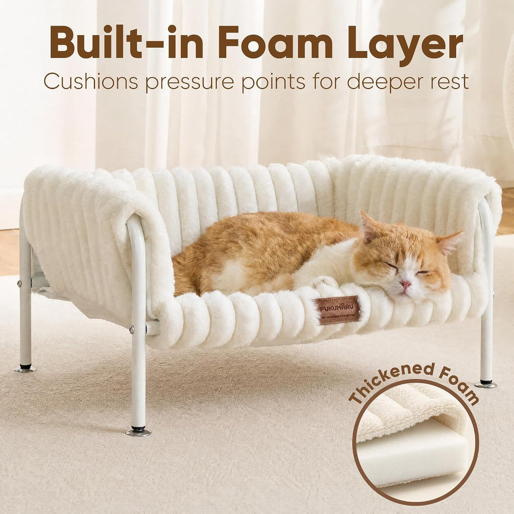 Raised Cat Bed, Elevated Cat Bed for Indoor Cats, Cat Hammock Bed