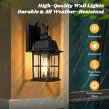 2-Pack Outdoor Light Fixtures, 100% Aluminium Waterproof Exterior Wall Lantern