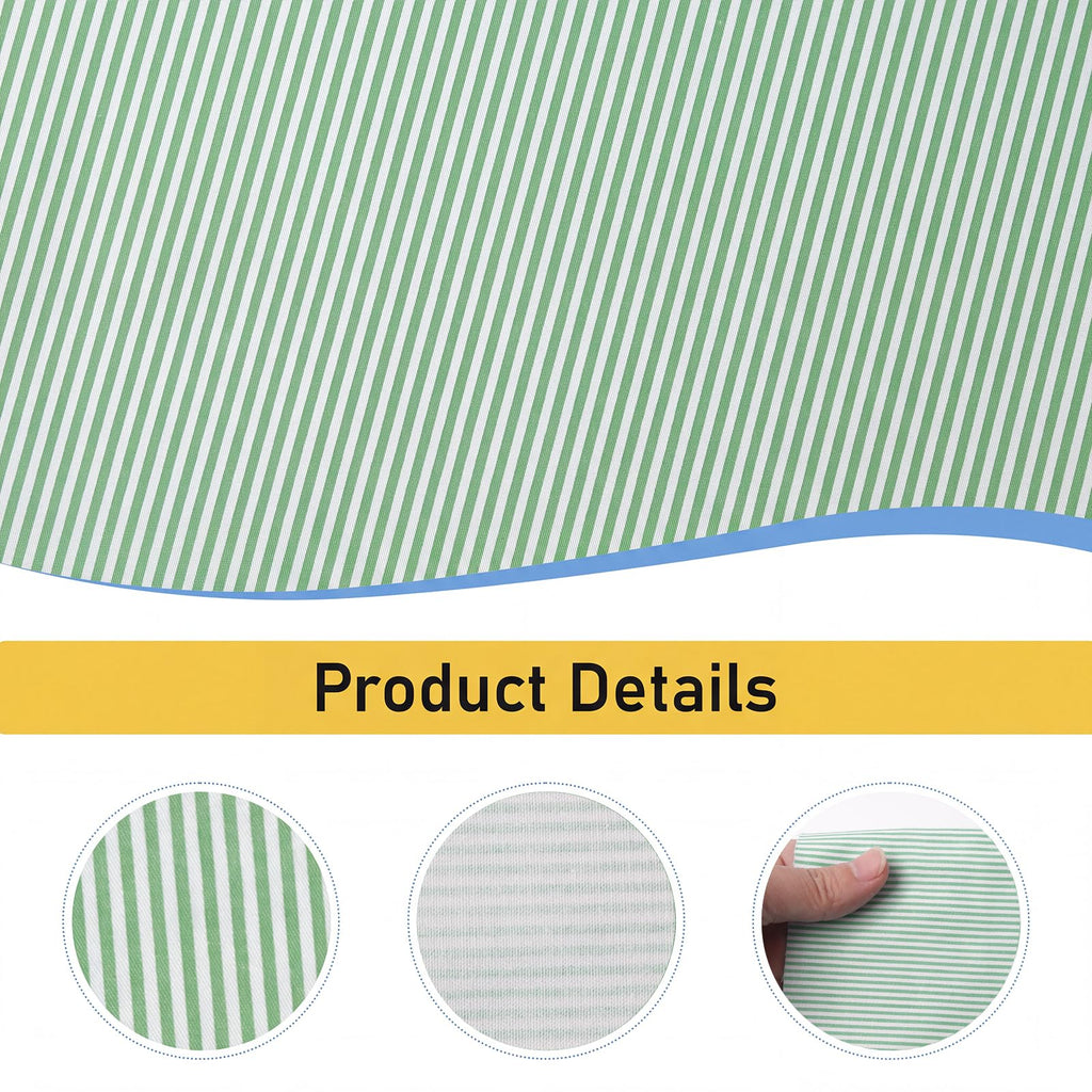 Striped Cotton Fabric by The Yard, 63 Inch Wide Classic Netherlands Stripe Pattern Fabric for Sewing, Clothes, Crafts