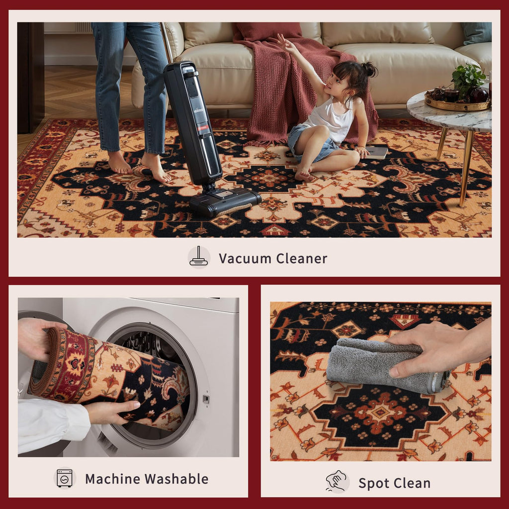 Washable Kitchen Runner Rug 2x5ft, Small Carpet
