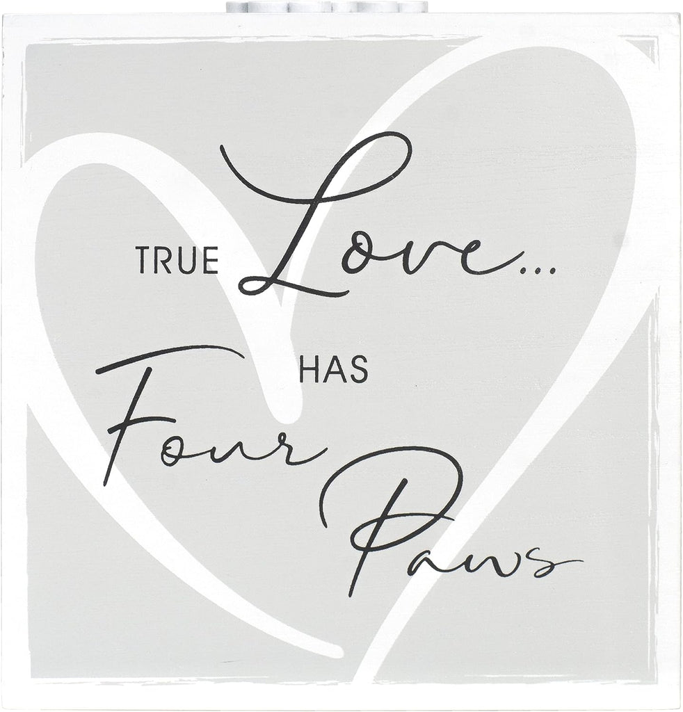 Pet Memorial Urn with 3.5x5 Photo Frame, Ashes Storage, White