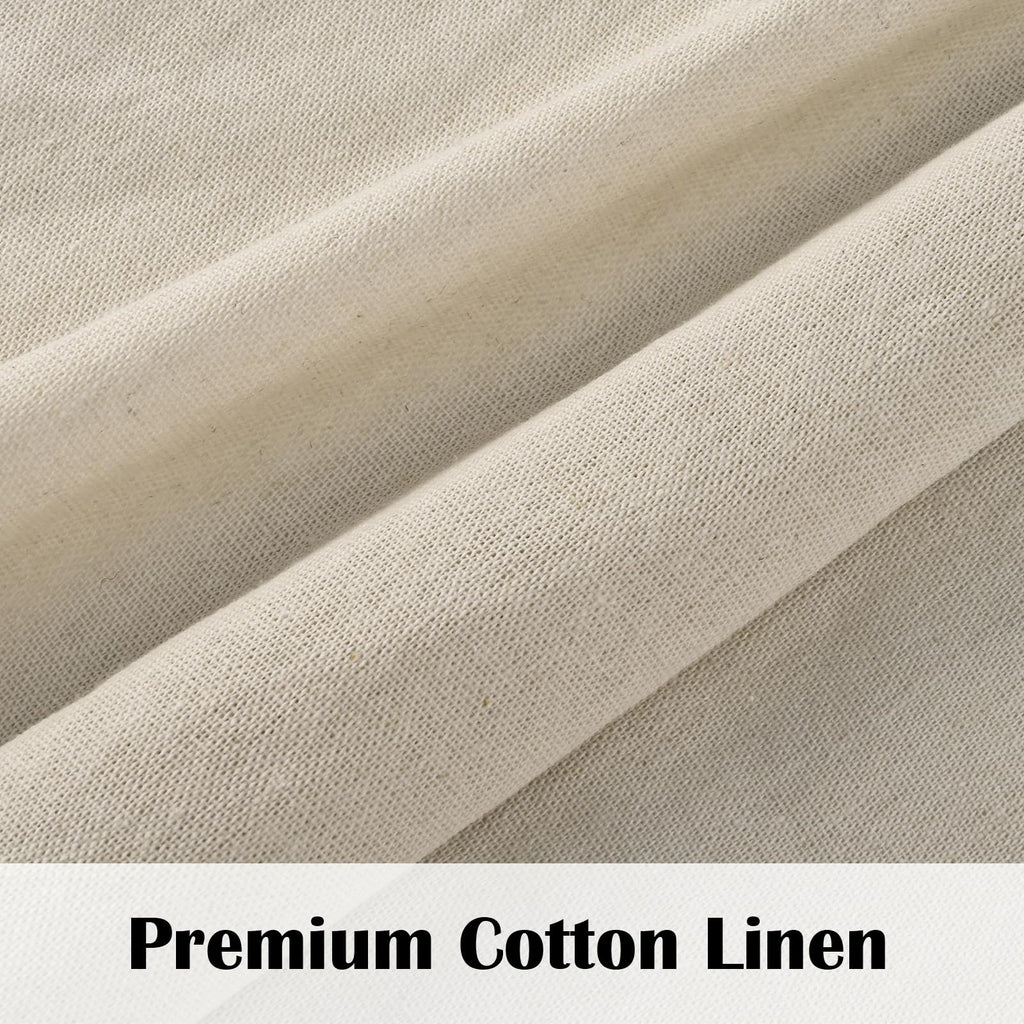 Farmhouse Valance Curtains, Boho Cotton Linen Kitchen Valance, Rustic Button Window Valances Bathroom Bedroom