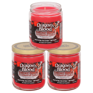 13 oz Jar Candles Dragon's Blood, (3) Set of Three Candles.