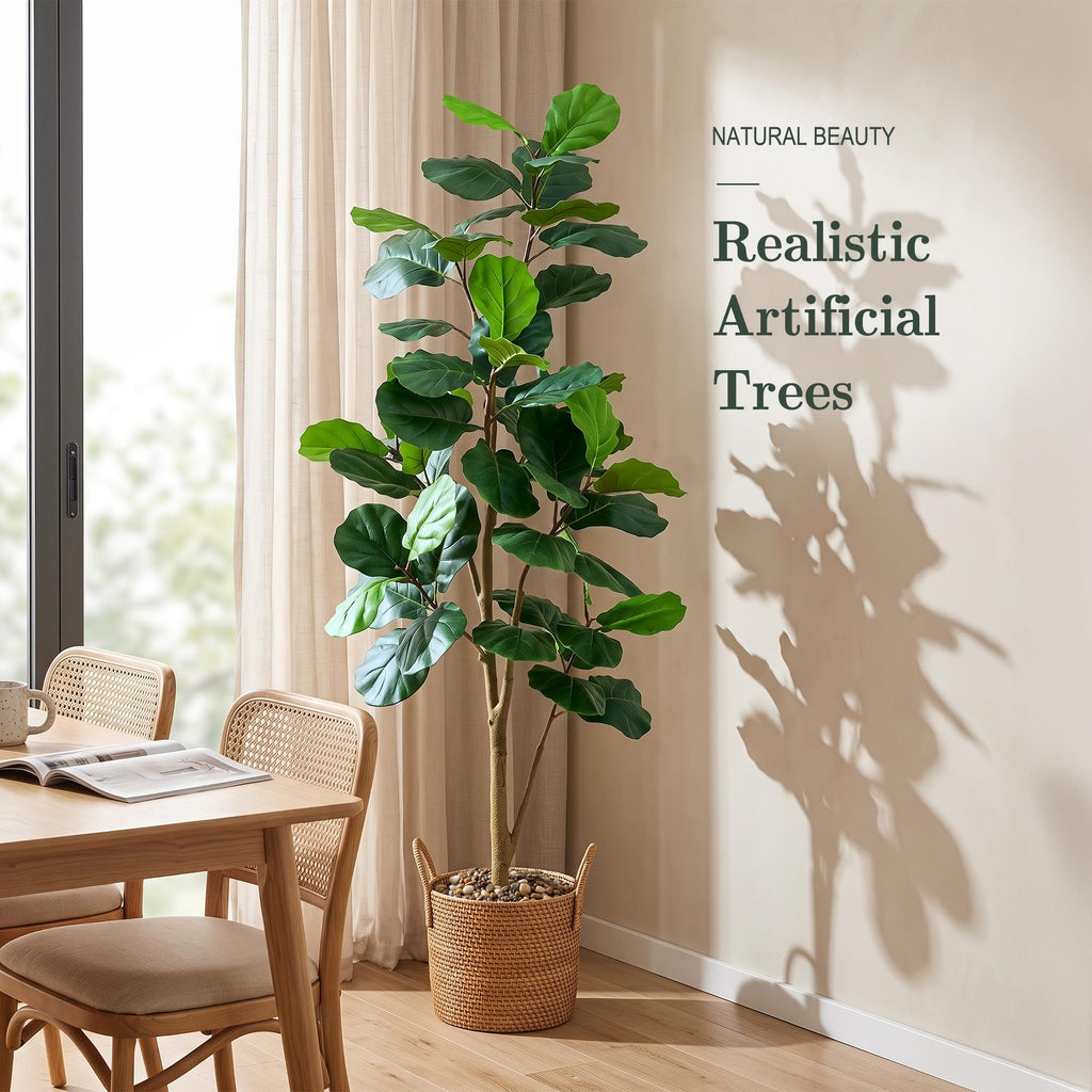 Artificial Fiddle Leaf Fig Tree 6FT with Tall Exquisite Planter