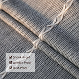 Tablecloth, Embroidered Waterproof Table Cloth Cotton Linen Wrinkle Free Anti-Fading Tablecloths Was