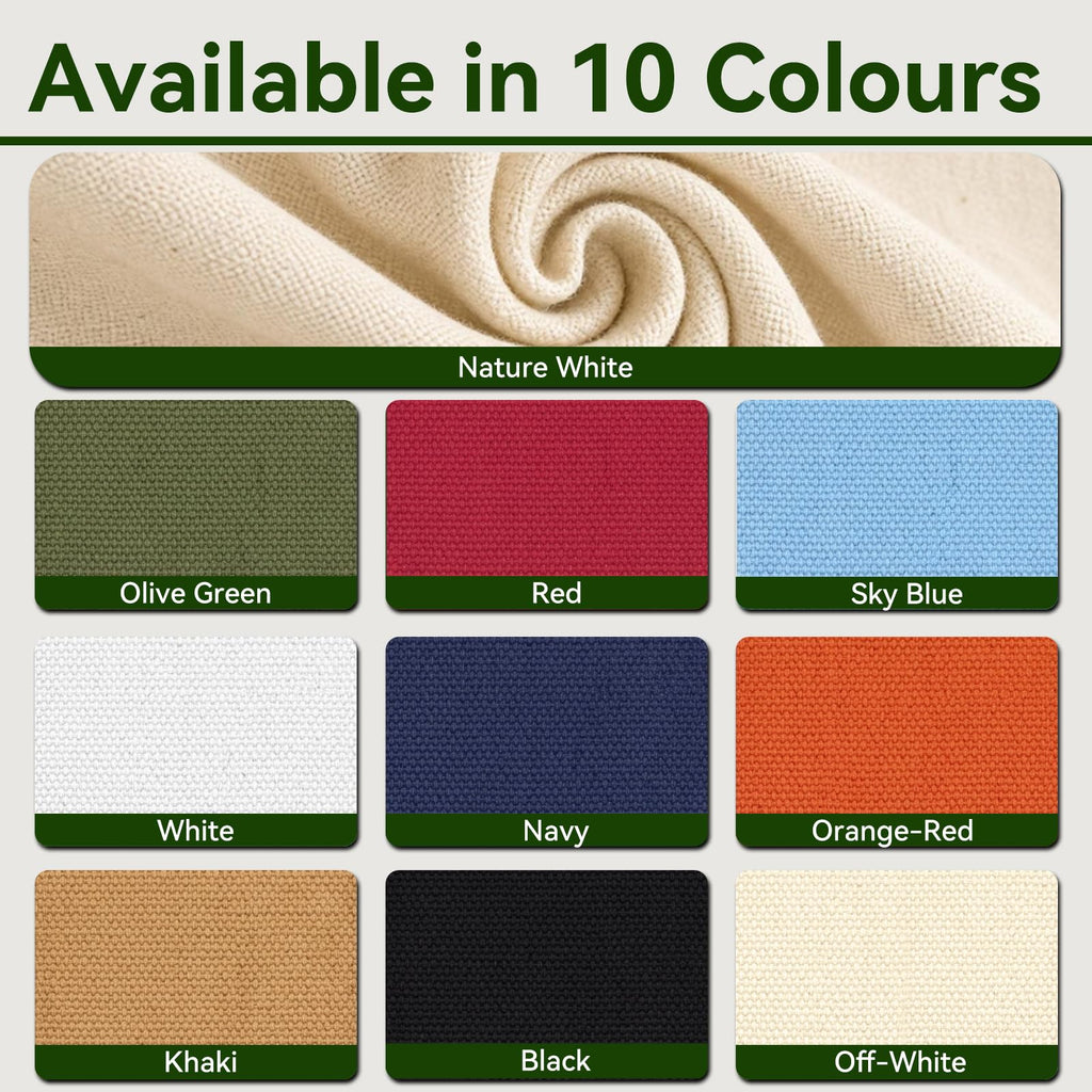 Olive Green Canvas Fabric, Premium 7oz 100% Cotton Duck Canvas Fabric by The Yard, Canvas Material for Sewing