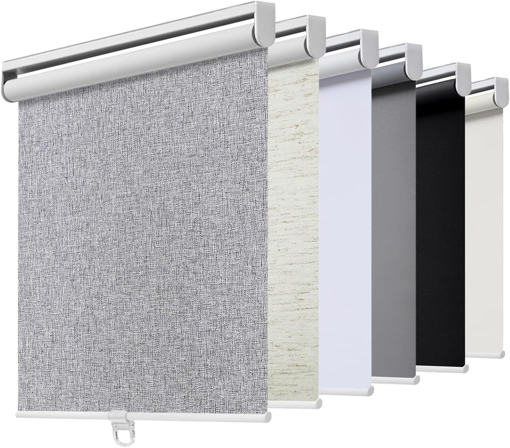 Blackout Cordless Roller Shade Windows, 15"W x 64"H, Black