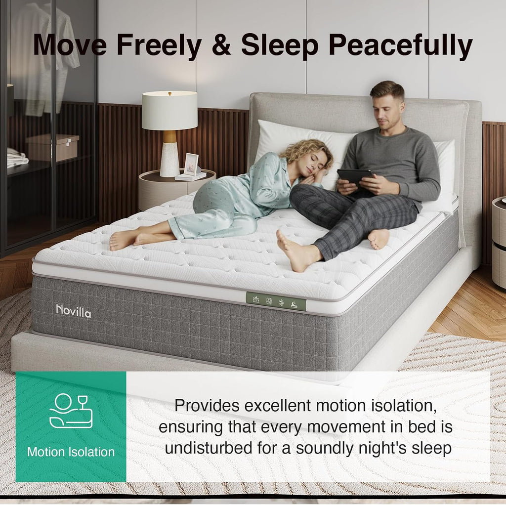 14 Inch King Mattress,King Size Gel Memory Foam Hybrid Mattress | with Cool-Touch Nylon Cover & Pocketed Coils for