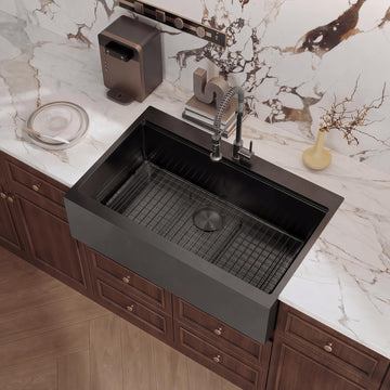 Black Farmhouse Sink 30 Inch, Drop In Farmhouse Sink 30''x22''