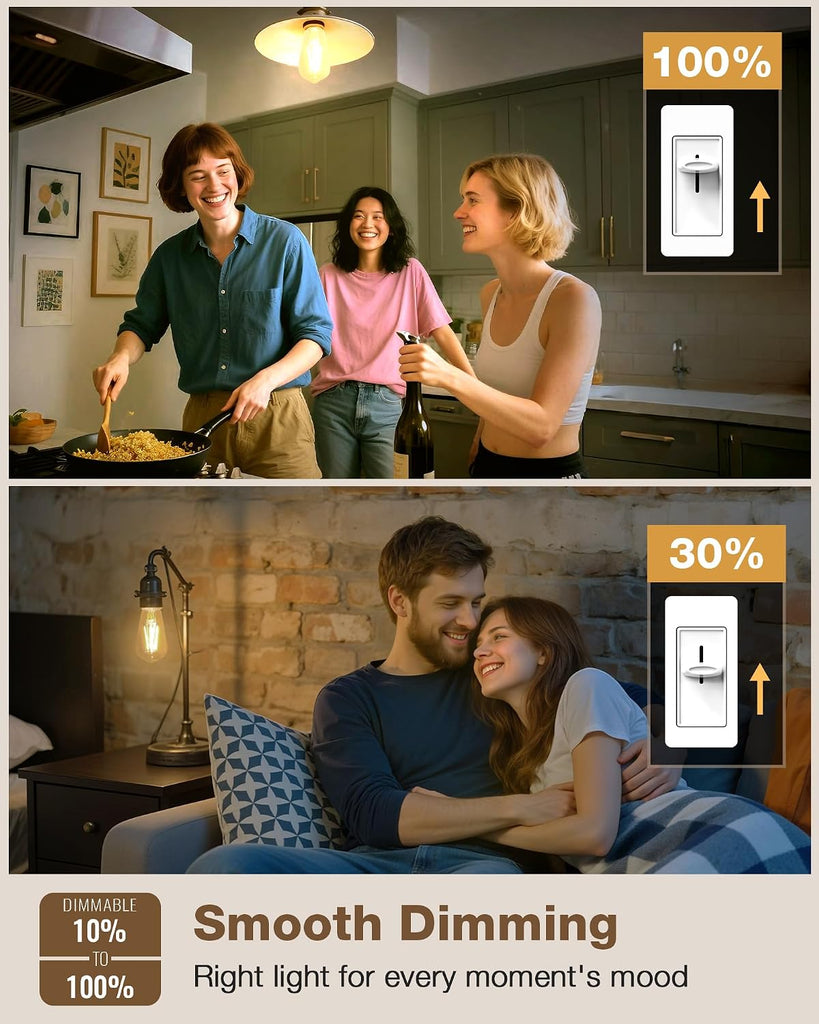 Vintage Edison LED Bulb Bundle T45 25W Soft Warm 2200K and ST58 60W Soft White 2700K Dimmable E26 Base Retro Style