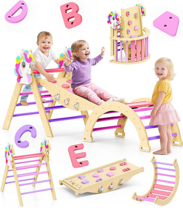 Triangle Set, in-1 Montessori Climbing Toy for Toddlers