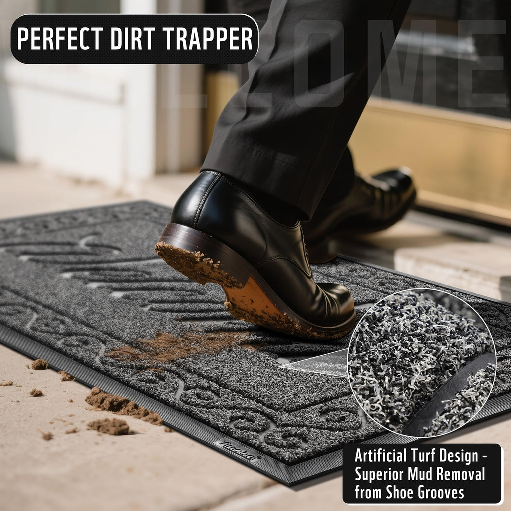 Welcome Mat, Heavy Duty Sturdy Door Mats Entrance Outdoor Indoor, Front Doormat for Outside Patio Floor Entry Porch