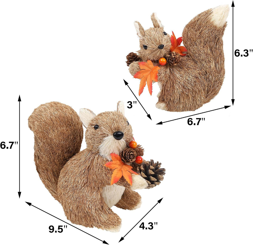 Fall Decorations Squirrels Table Decor - Set of 2