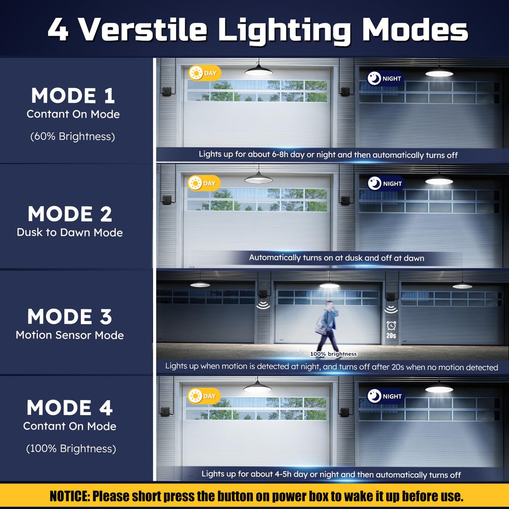 Solar Shed Lights Indoor Outdoor, Motion Sensor Pendant Light Daytime Available with Remote & Button Control